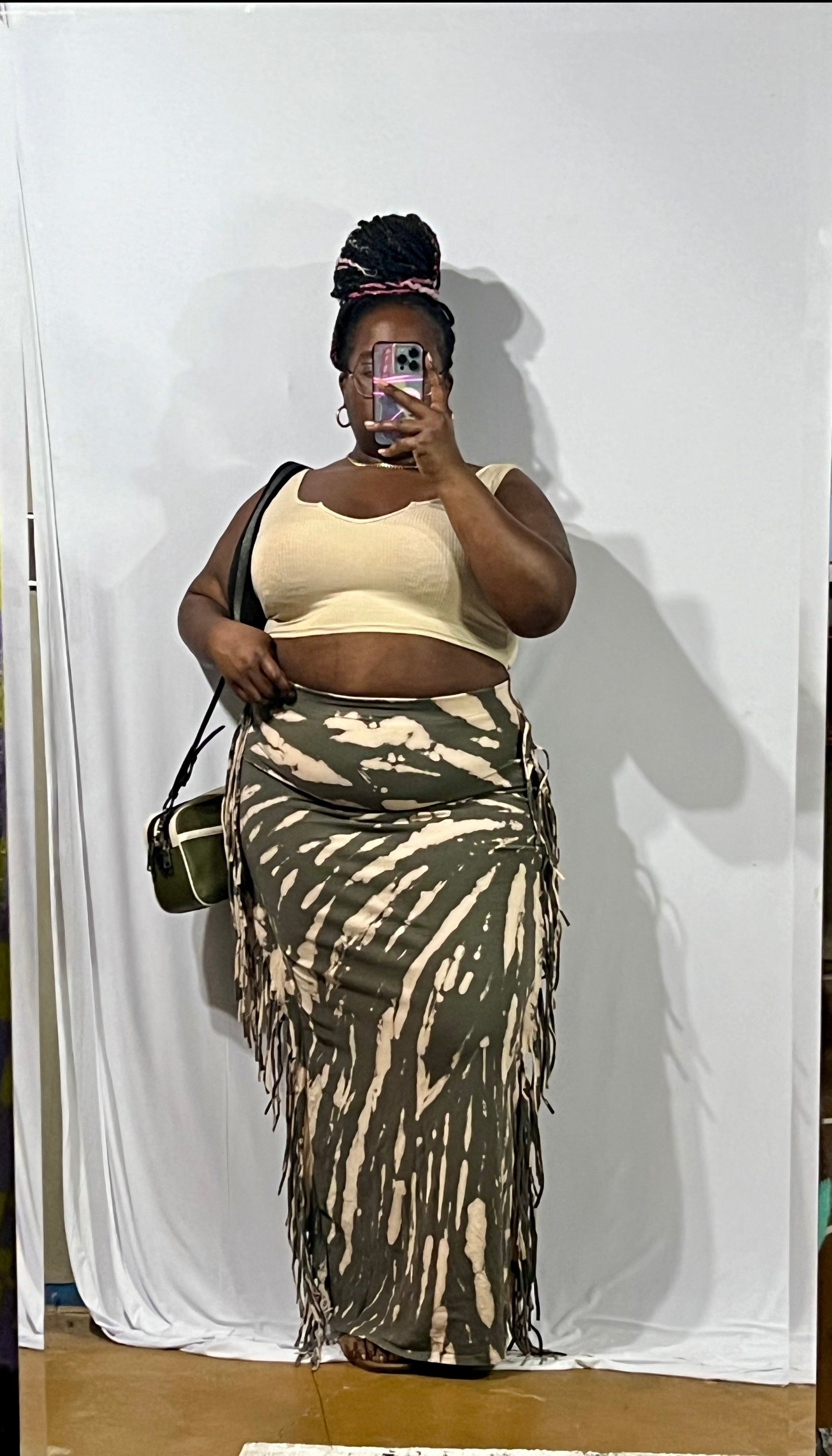 Patrice | Tie-Dye Fringe Maxi Skirt – Styles of a Curvy Girl